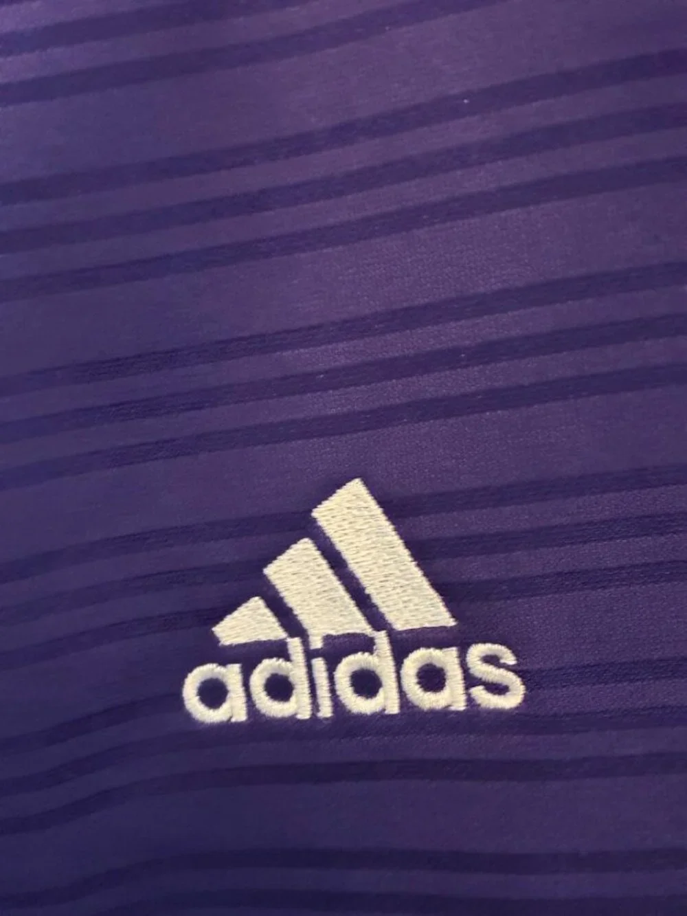 Adidas Golf Polo Climalite Mens XL Purple Horizontal Stripes Wicking Quick Dry
